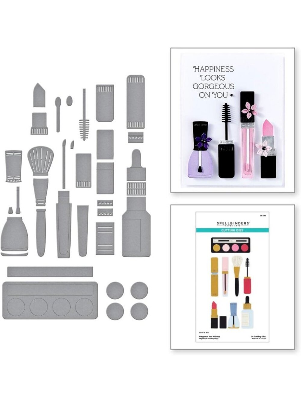 Beautiful Makeup Etched Dies for Crafting - Gorgeous You Collection, DIY
